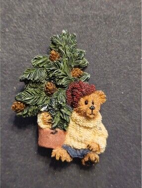 Bear With Tree Brooch